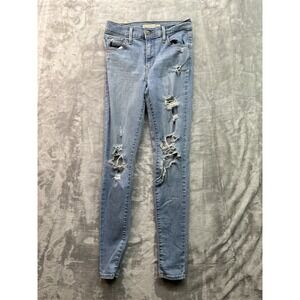 Levis Womens Sz 26 Designer‎ Jeans Blue 720 High Rise Super Skinny Stretch Pants